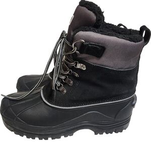 SheSole black winter snow boots.  Women's size 8.